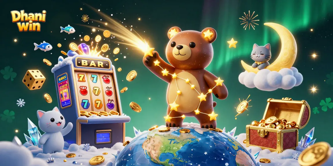 Dhani win captivates players with vibrant games and jackpots in this immersive 3D casino scene.