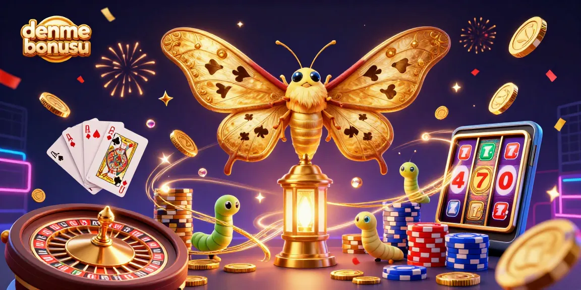 Experience the excitement of deneme bonusu with vibrant casino elements in this ultra-detailed 3D illustration.