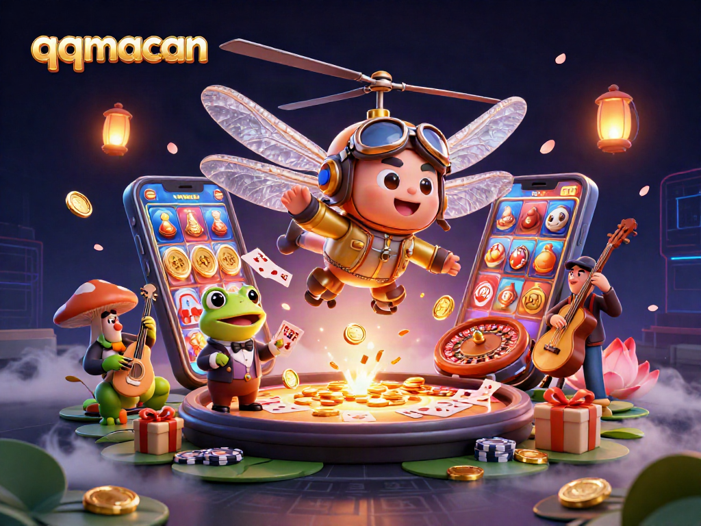 Experience thrilling gaming with qqmacan, where dragonfly pilots and frog croupiers create vibrant casino excitement.