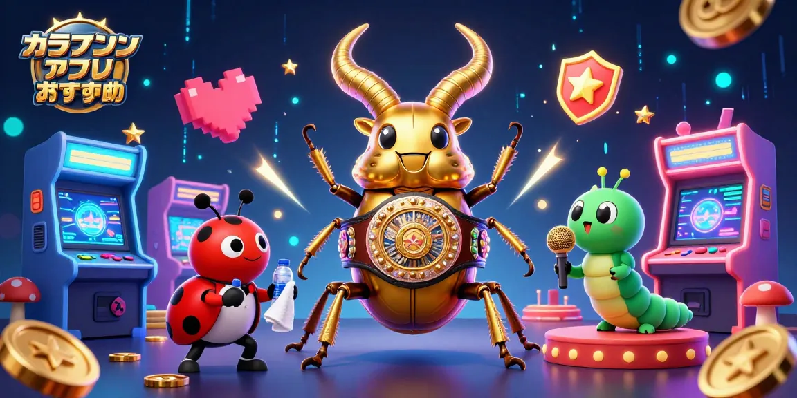 オンラインカジノ アプリおすすめで勝利を目指すイラスト、楽しいカジノゲームの雰囲気