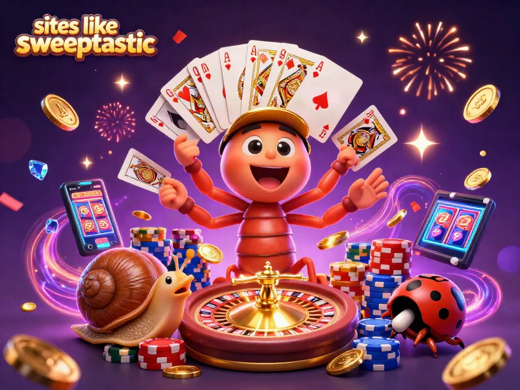 Engage with top sites like sweeptastic featuring a vibrant casino scene of excitement and rewards.