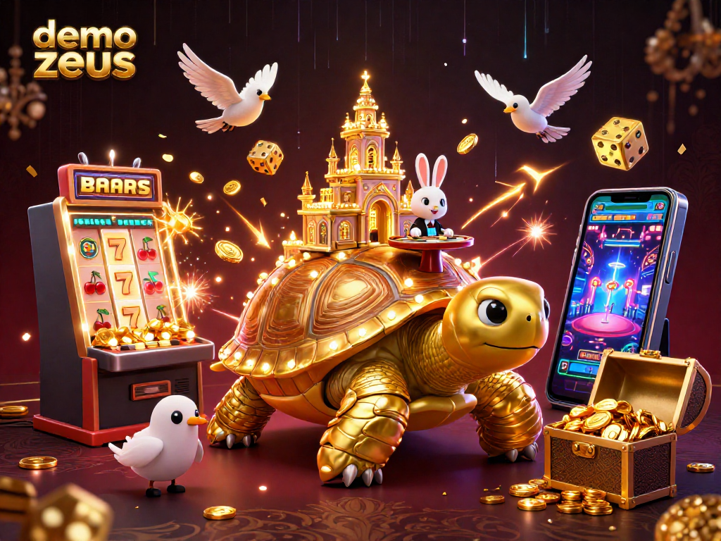 Demo zeus menampilkan slot dan dealer dengan efek kemenangan berlipat di kasino online.