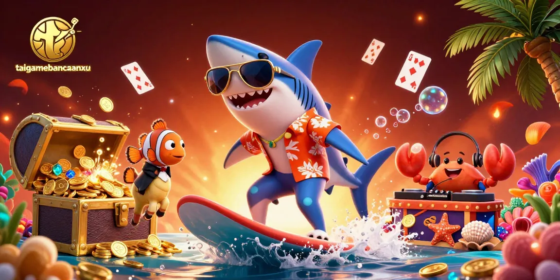 Experience the excitement of taigamebancaanxu with a vibrant casino-themed underwater scene.
