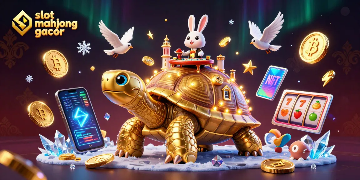 Spin to win with slot mahjong gacor in this vibrant 3D casino world packed with gold and crypto elements.