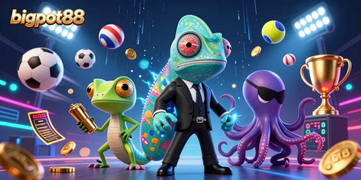 Experience thrilling wins at bigpot88 with vibrant casino action involving colorful characters and gameplay elements.