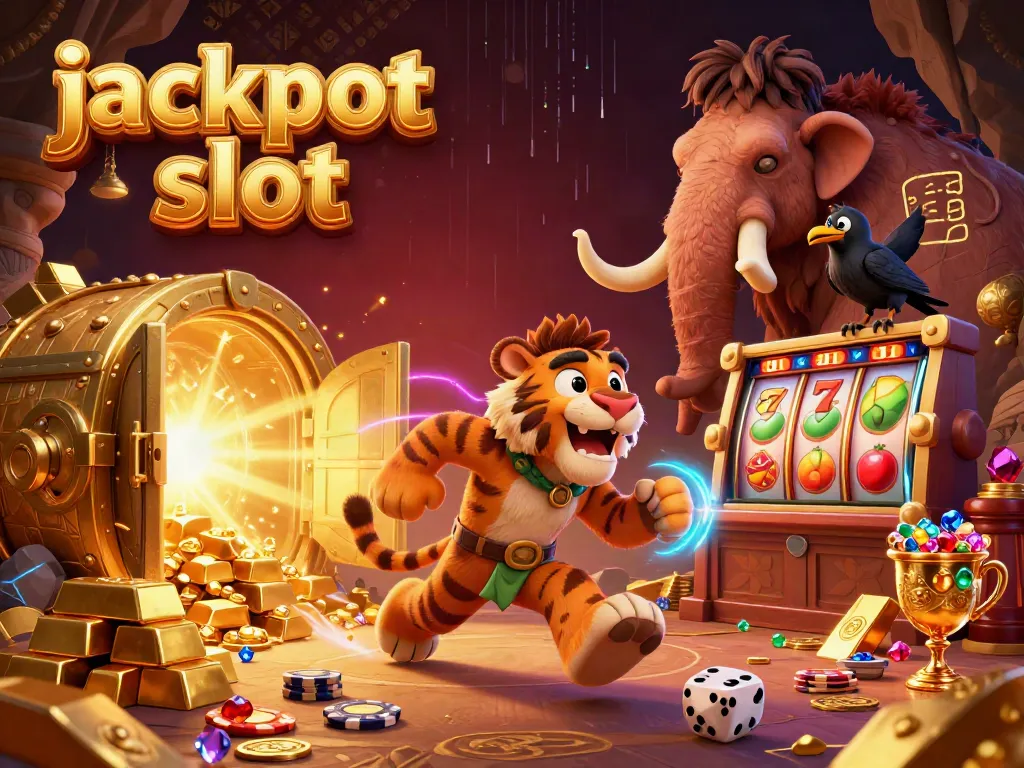 Experience the excitement of jackpot slot with thrilling prehistoric casino elements and dynamic characters.