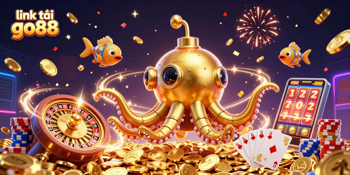 Play exciting games and win with link tải go88 in vibrant casino-themed illustration.