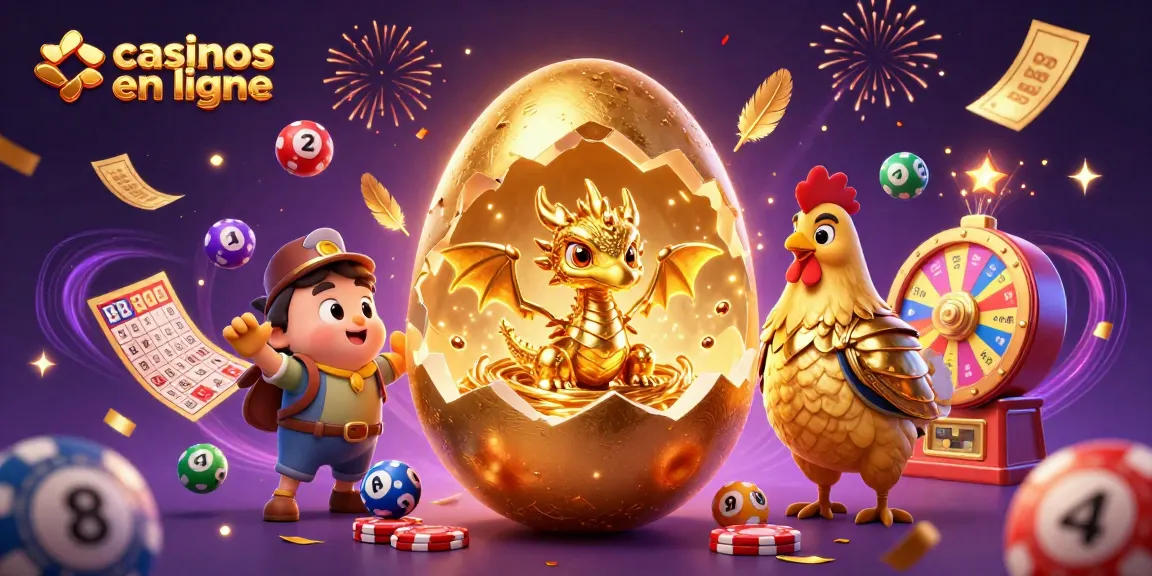 Découvrez l'animation joyeuse des casinos en ligne avec des dragons d'or et des jetons de poker