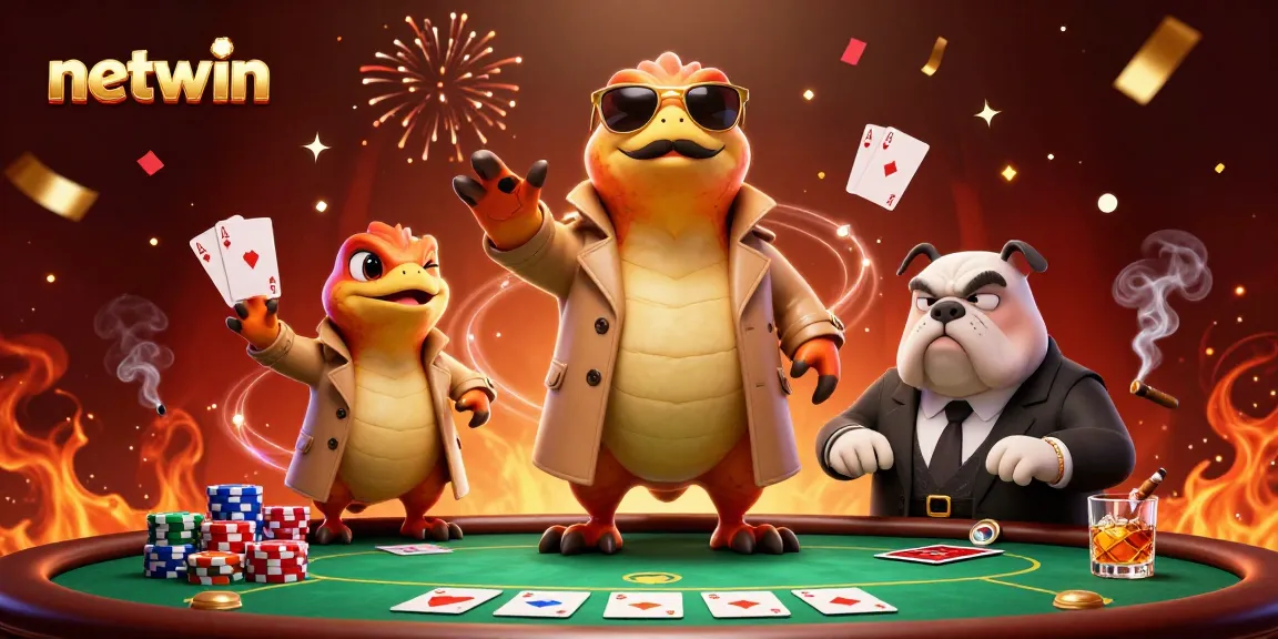 Experience the thrill of online gaming with netwin's vibrant casino fantasy illustration.