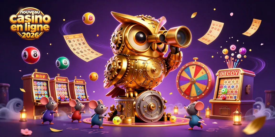 Visualisez un décor de casino rempli de loteries et jeux divers dans le nouveau casino en ligne 2026.