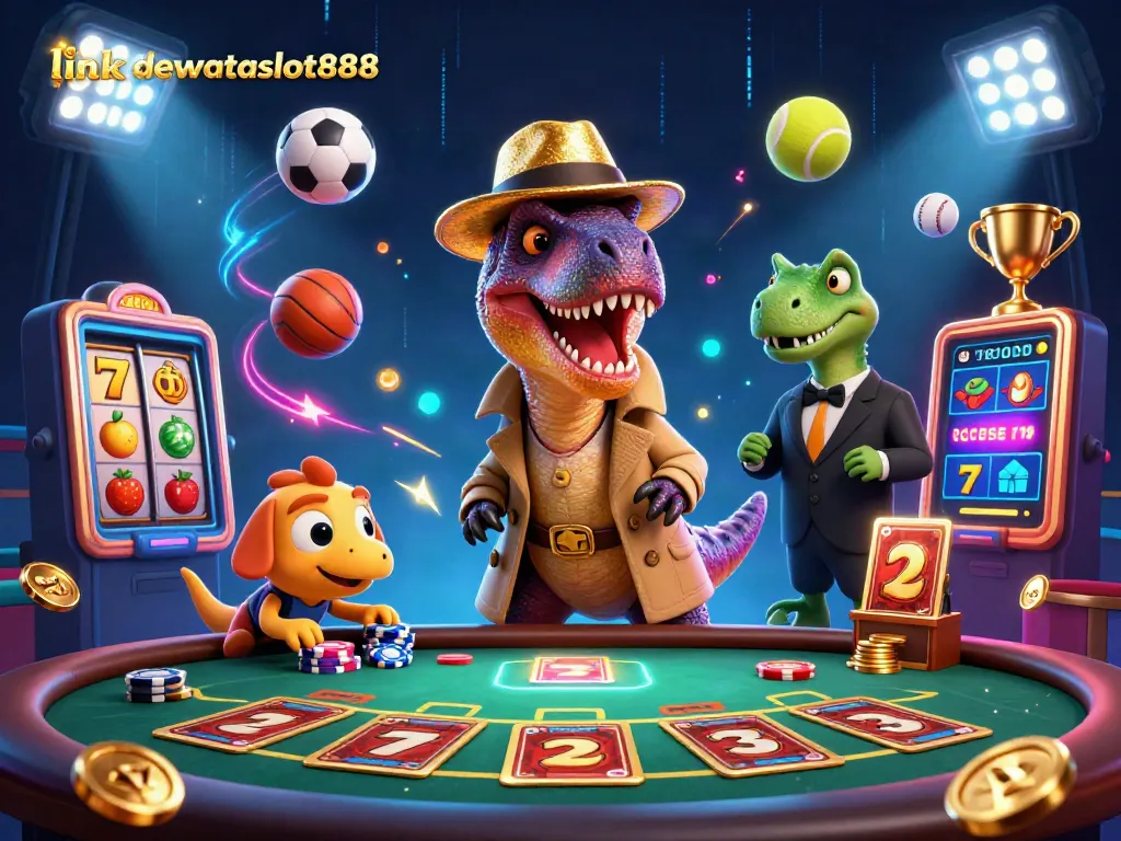 Menangkap momen menarik saat velociraptor mencoba menyusup di meja blackjack dalam link dewataslot888